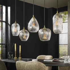Hanglamp Diamond Grain Mix 5-Lichts Glas