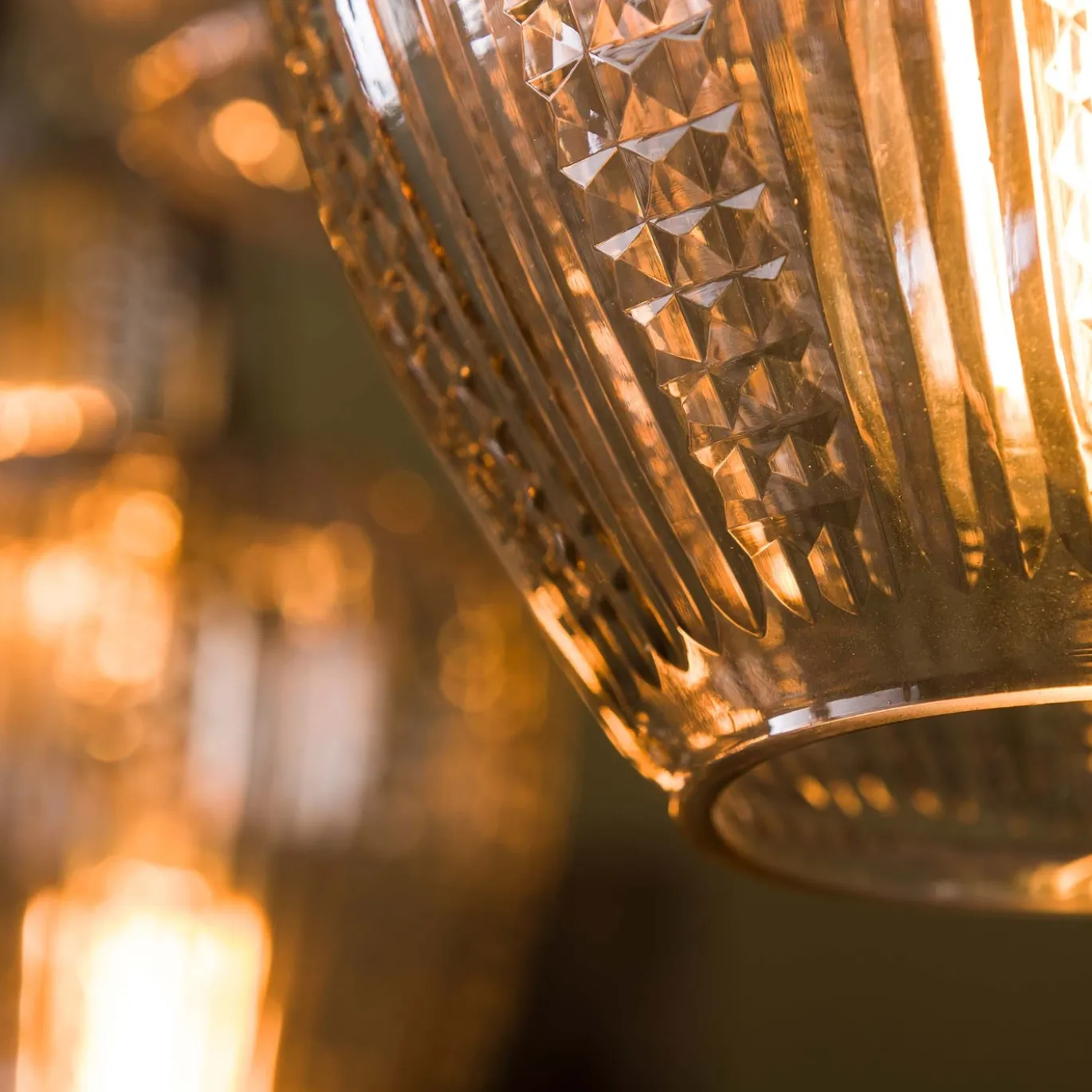 Hanglamp Diamond Grain Mix 5-Lichts Glas
