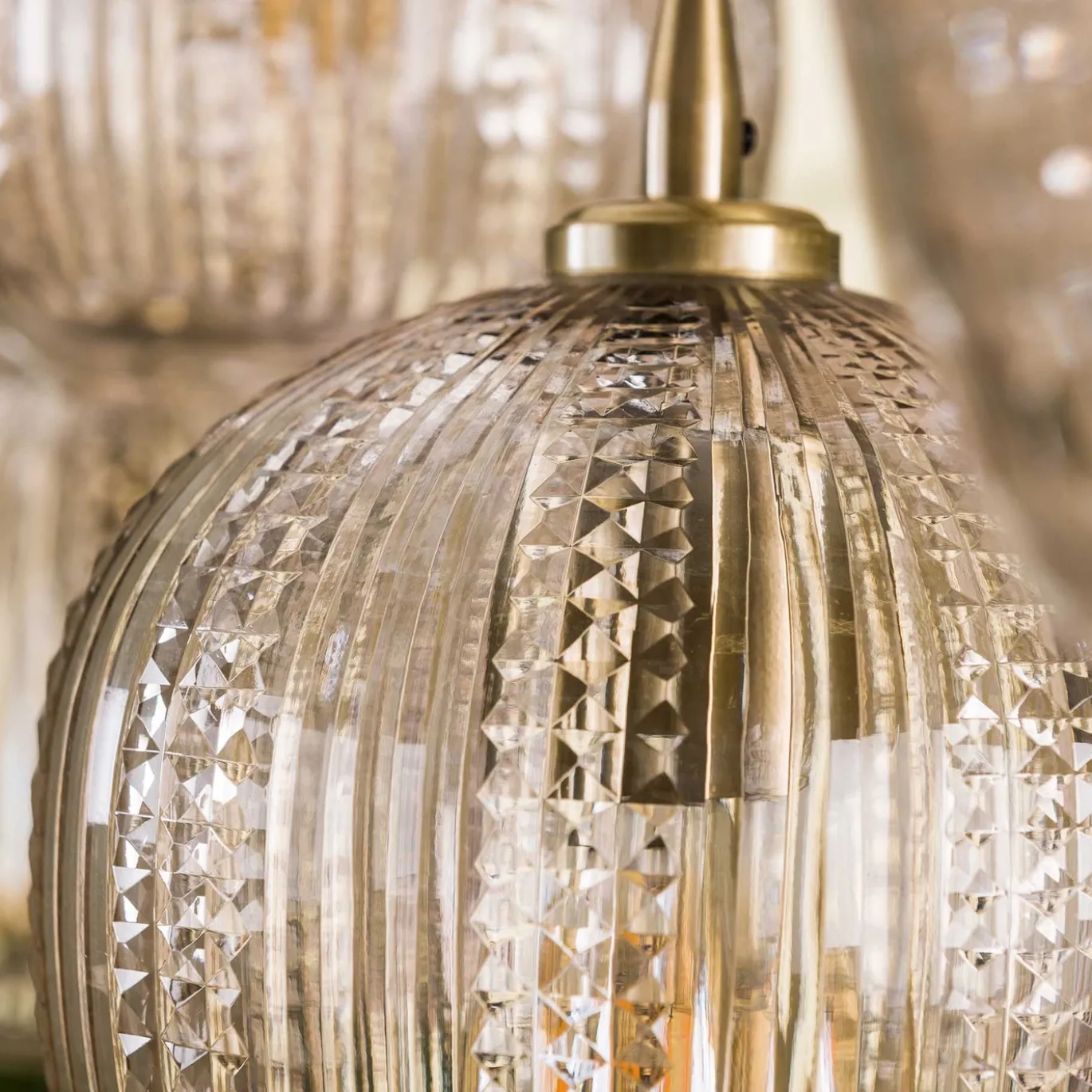 Hanglamp Diamond Grain Mix 5-Lichts Glas