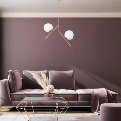 Hanglamp Dolunay Goud 2-Lichts