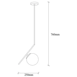 Hanglamp Dolunay Zwart/Wit