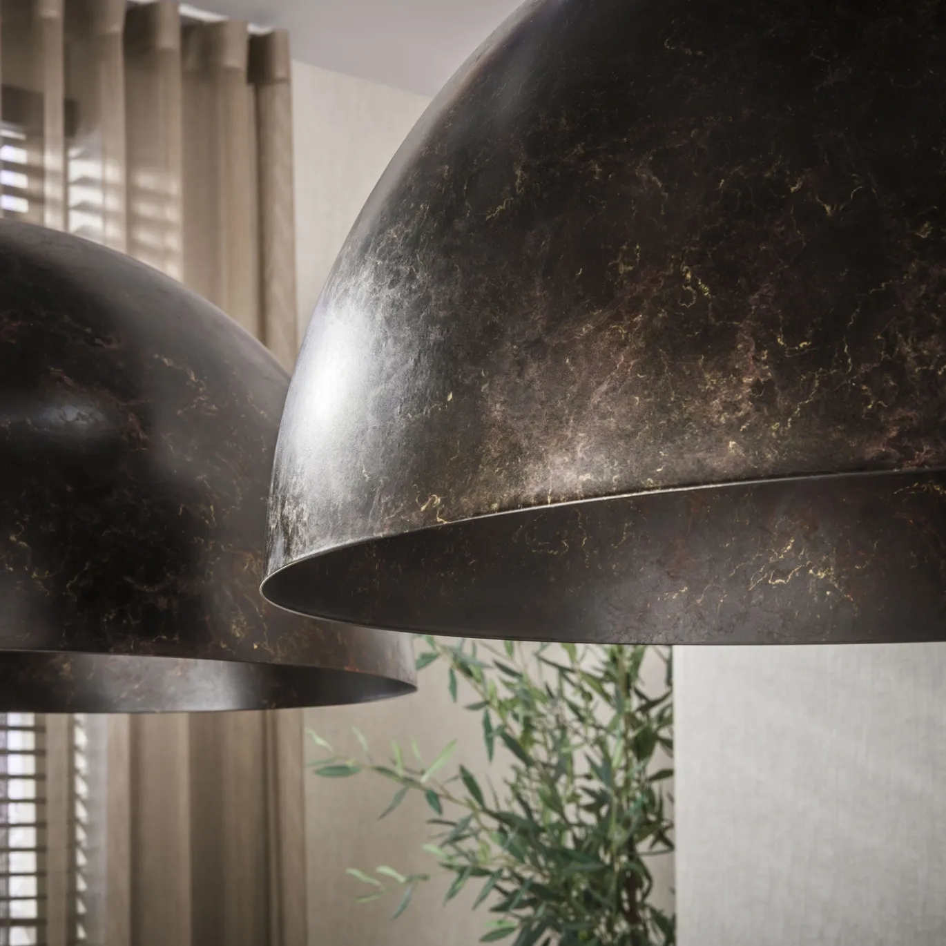 Hanglamp Dome 2-lichts Ø60cm Urban Bruin - Giga Meubel