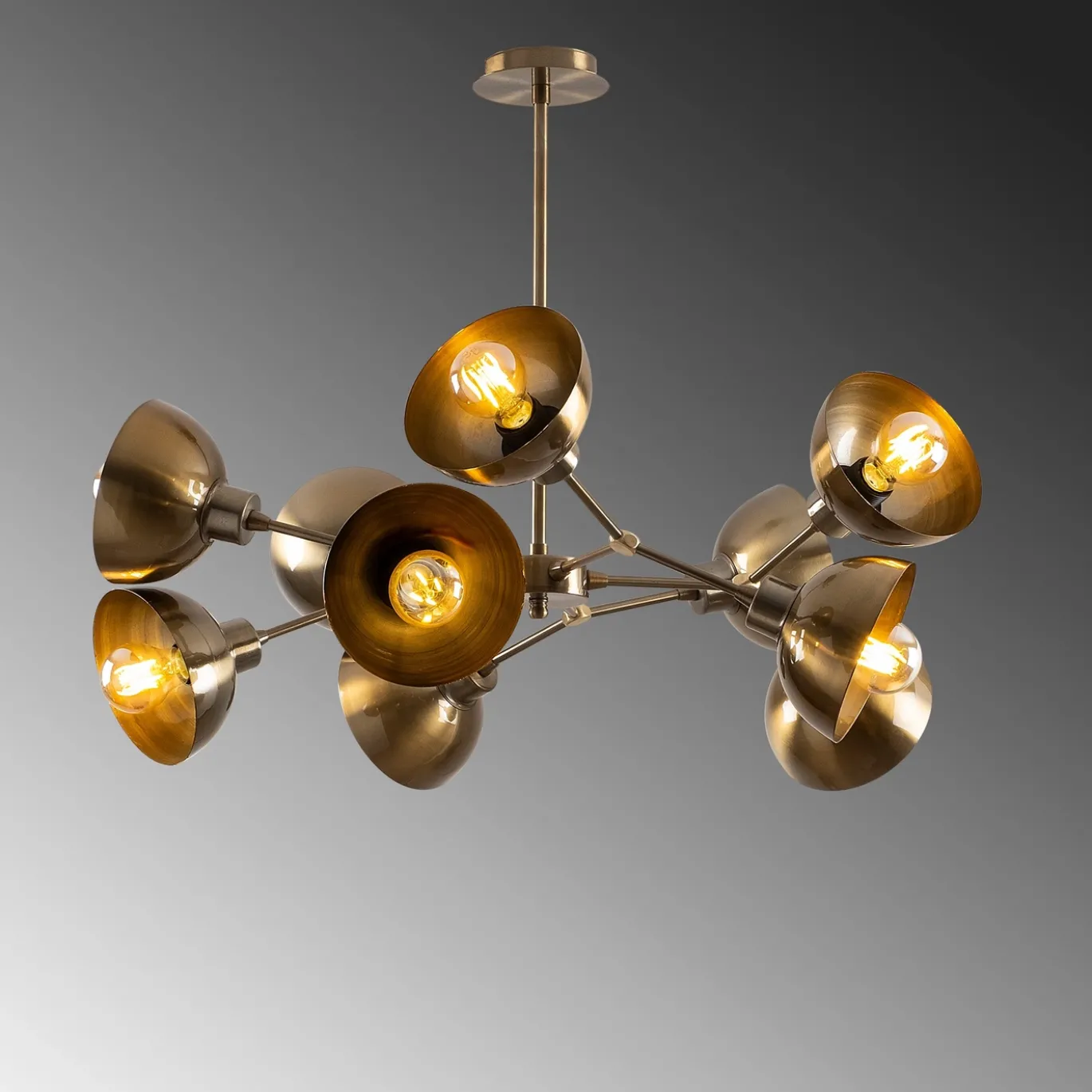 Hanglamp Dram 10-Lichts Goud