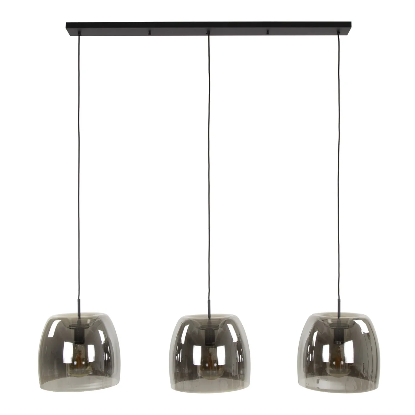 Hanglamp Drift Glass 3-Lichts Smoke - Giga Meubel