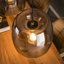 Hanglamp Drift Glass 3-Lichts Smoke - Giga Meubel