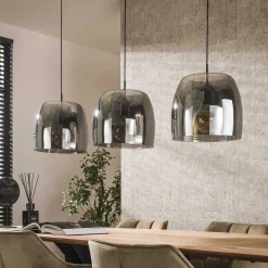 Hanglamp Drift Glass 3-Lichts Smoke - Giga Meubel