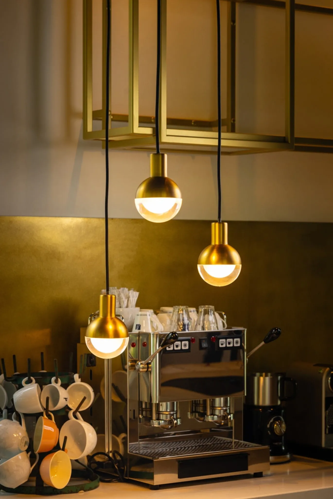 Hanglamp Drop 3-Lichts Getrapt Goud - Giga Meubel