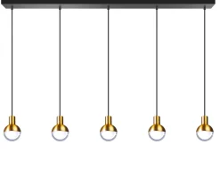 Hanglamp Drop 5-Lichts Goud - Giga Meubel