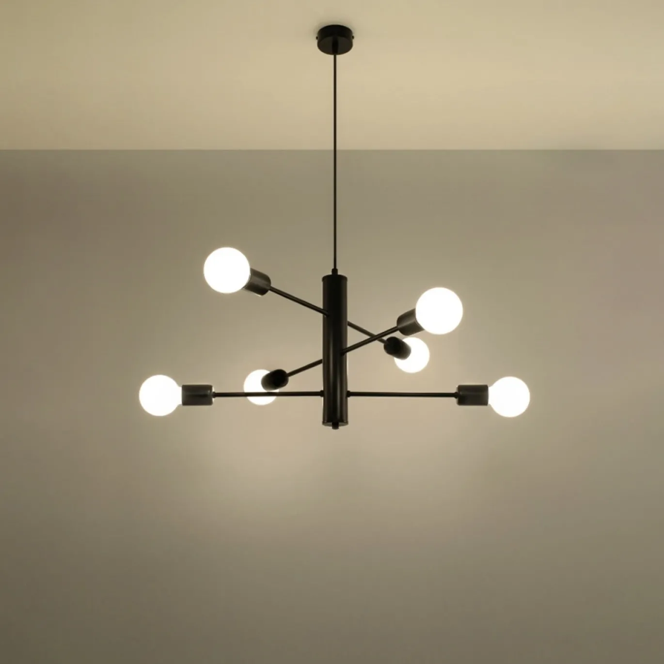 Hanglamp Duomo 6-Lichts Zwart - Giga Meubel