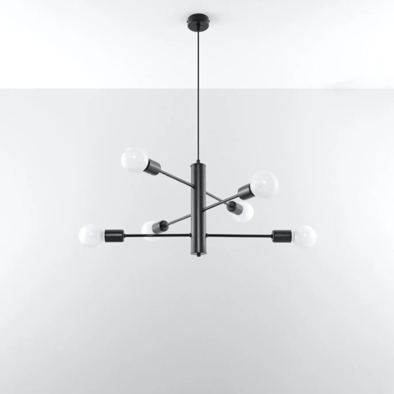Hanglamp Duomo 6-Lichts Zwart - Giga Meubel