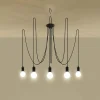 Hanglamp Edison Zwart 5-Lichts - Giga Meubel