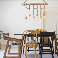 Hanglamp Erebos 6-Lichts Naturel