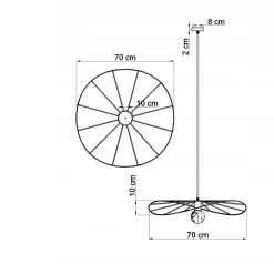 Hanglamp Eskola Zwart Ø70cm - Giga Meubel