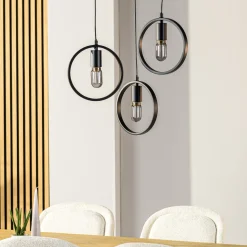 Hanglamp Evi 3-Lichts Zwart - Giga Meubel