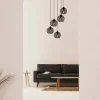 Hanglamp Fellini 5-Lichts Getrapt Zwart