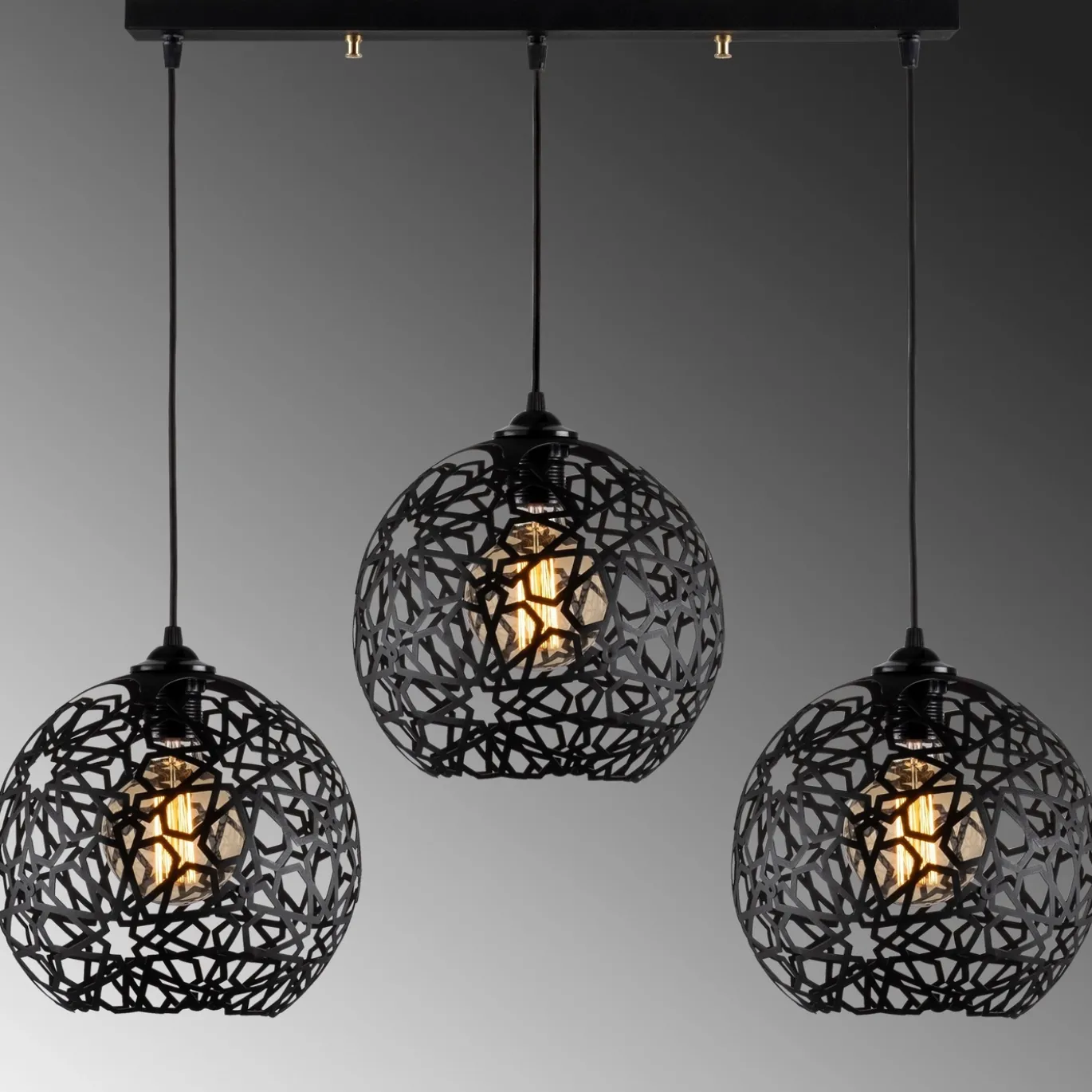 Hanglamp Fellini Zwart 3-Lichts