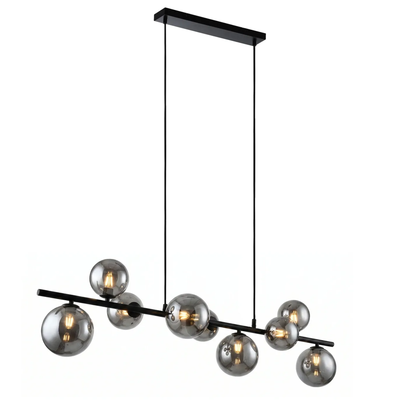 Hanglamp Finn 9-Lichts Smoke Glas - Giga Meubel