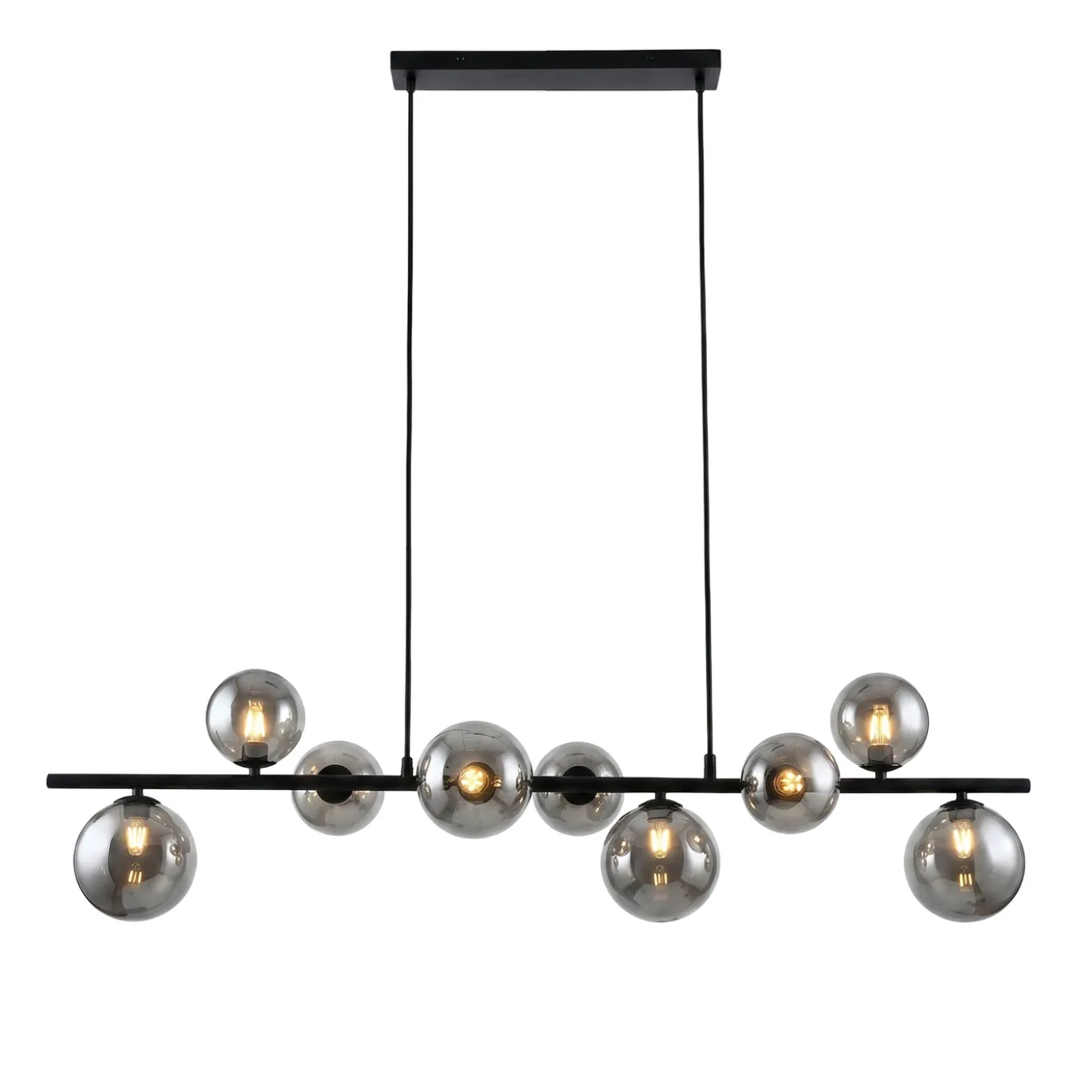 Hanglamp Finn 9-Lichts Smoke Glas - Giga Meubel