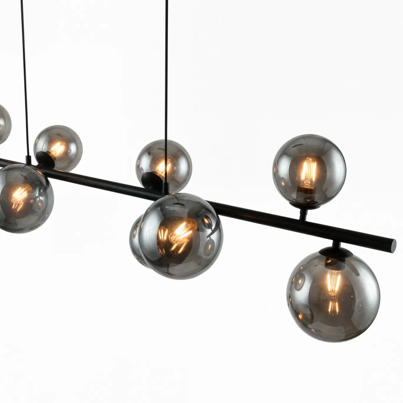 Hanglamp Finn 9-Lichts Smoke Glas - Giga Meubel