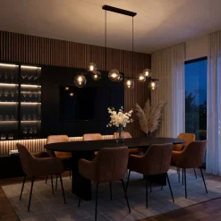 Hanglamp Finn 9-Lichts Smoke Glas - Giga Meubel