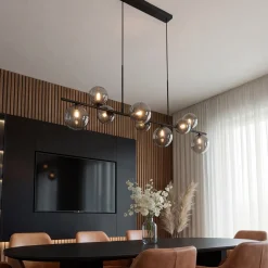 Hanglamp Finn 9-Lichts Smoke Glas - Giga Meubel