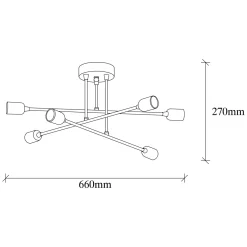 Hanglamp Fleur Metaal Zwart