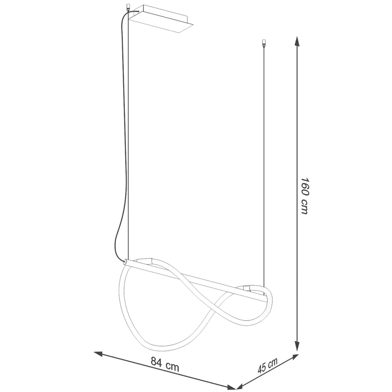Hanglamp Galakse Zwart LED 2700-6500K 84cm - Giga Meubel