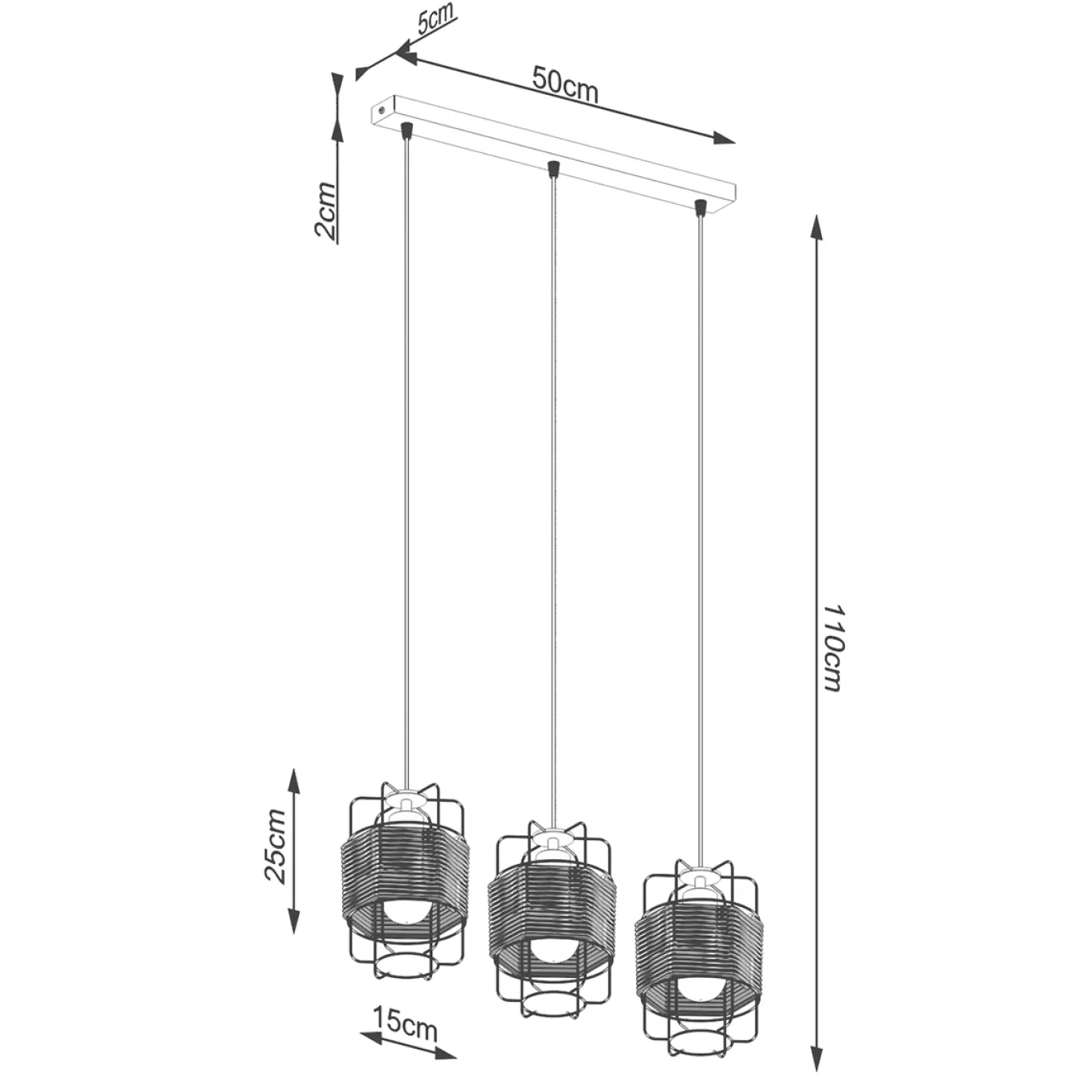 Hanglamp Gizur 3-Lichts - Giga Meubel