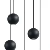 Hanglamp Grace 5-Lichts Zwart - Giga Meubel