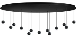 Hanglamp Grace Oval 13-Lichts Zwart - Giga Meubel