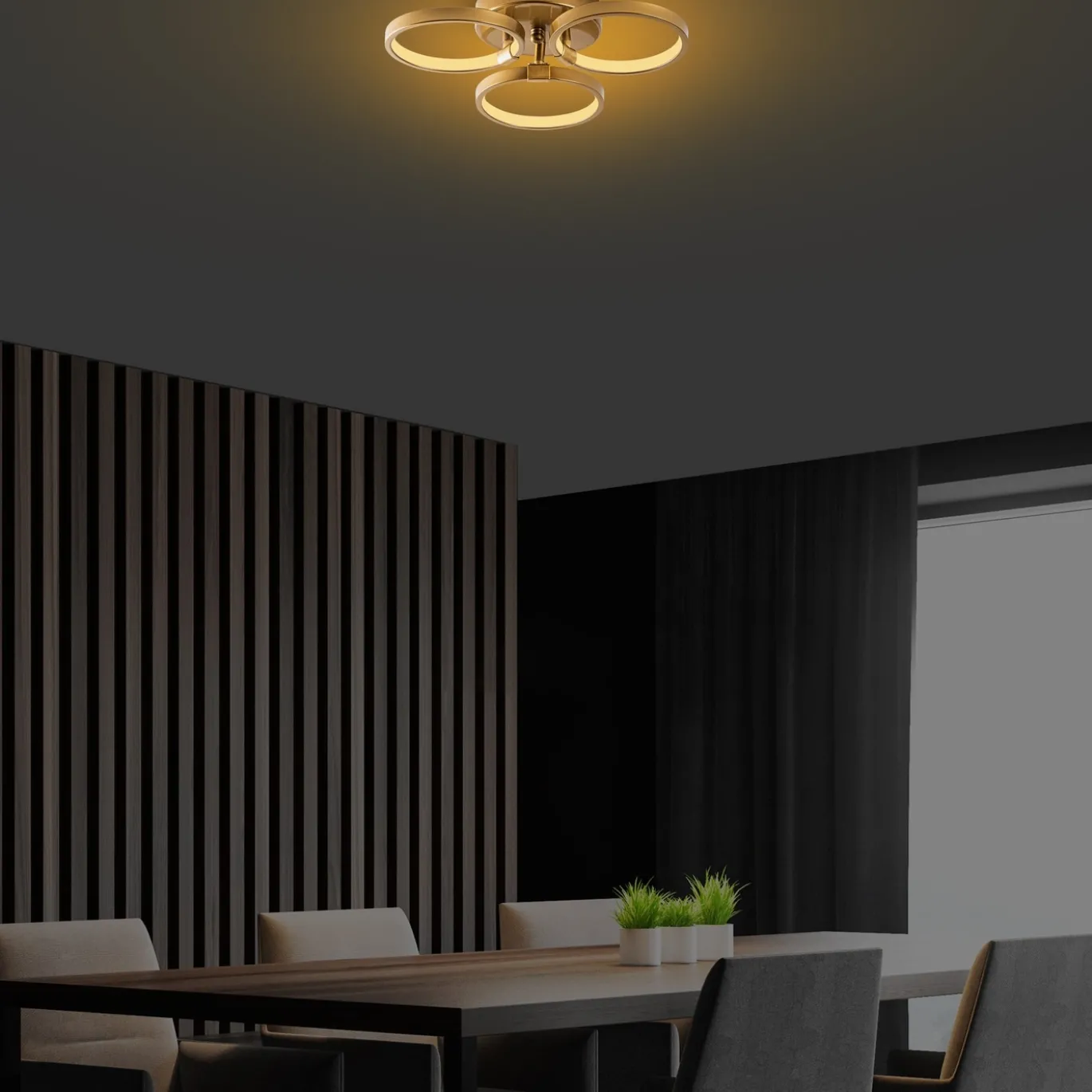 Hanglamp Halka Goud