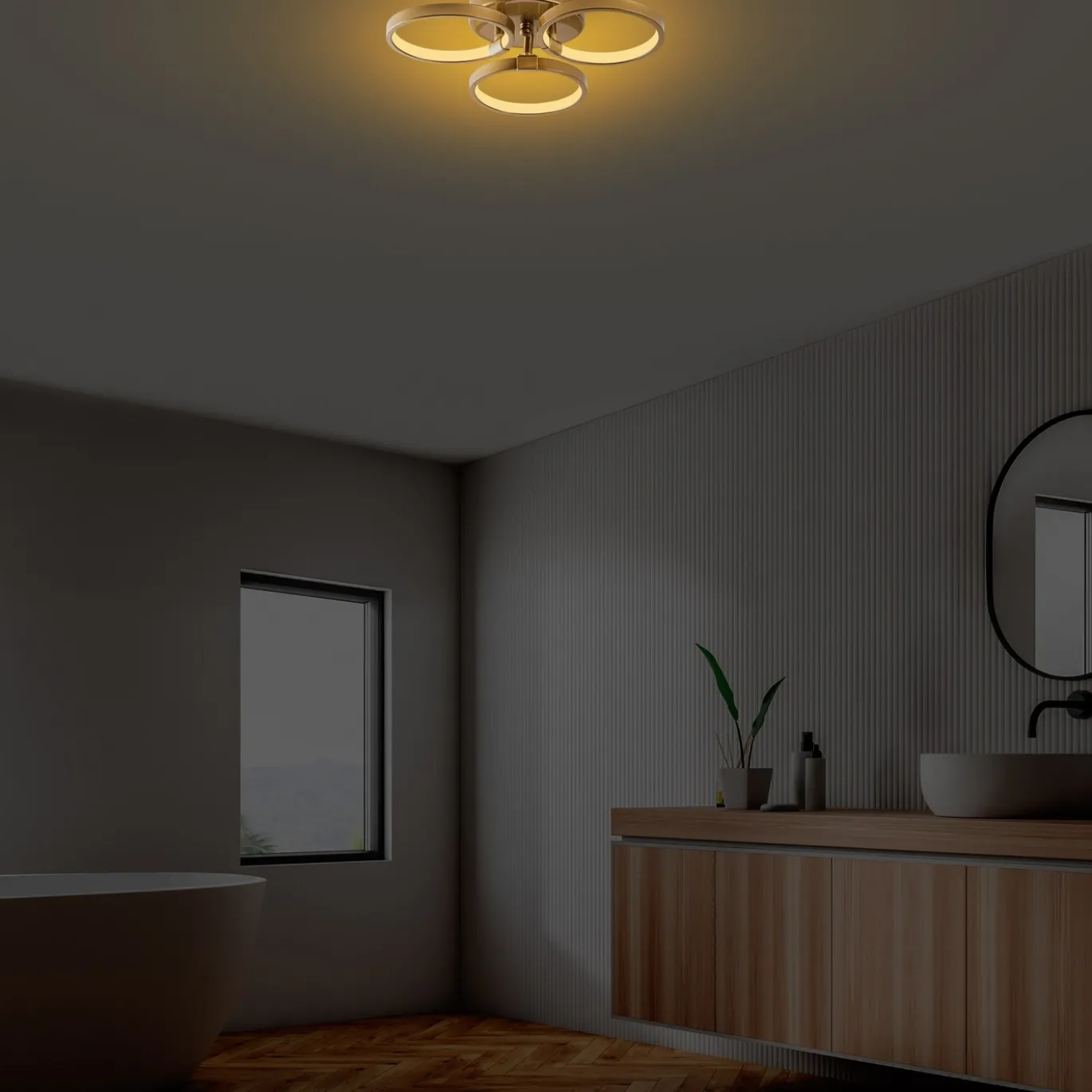Hanglamp Halka Goud