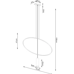 Hanglamp Holar 1-Lichts Zwart - Giga Meubel