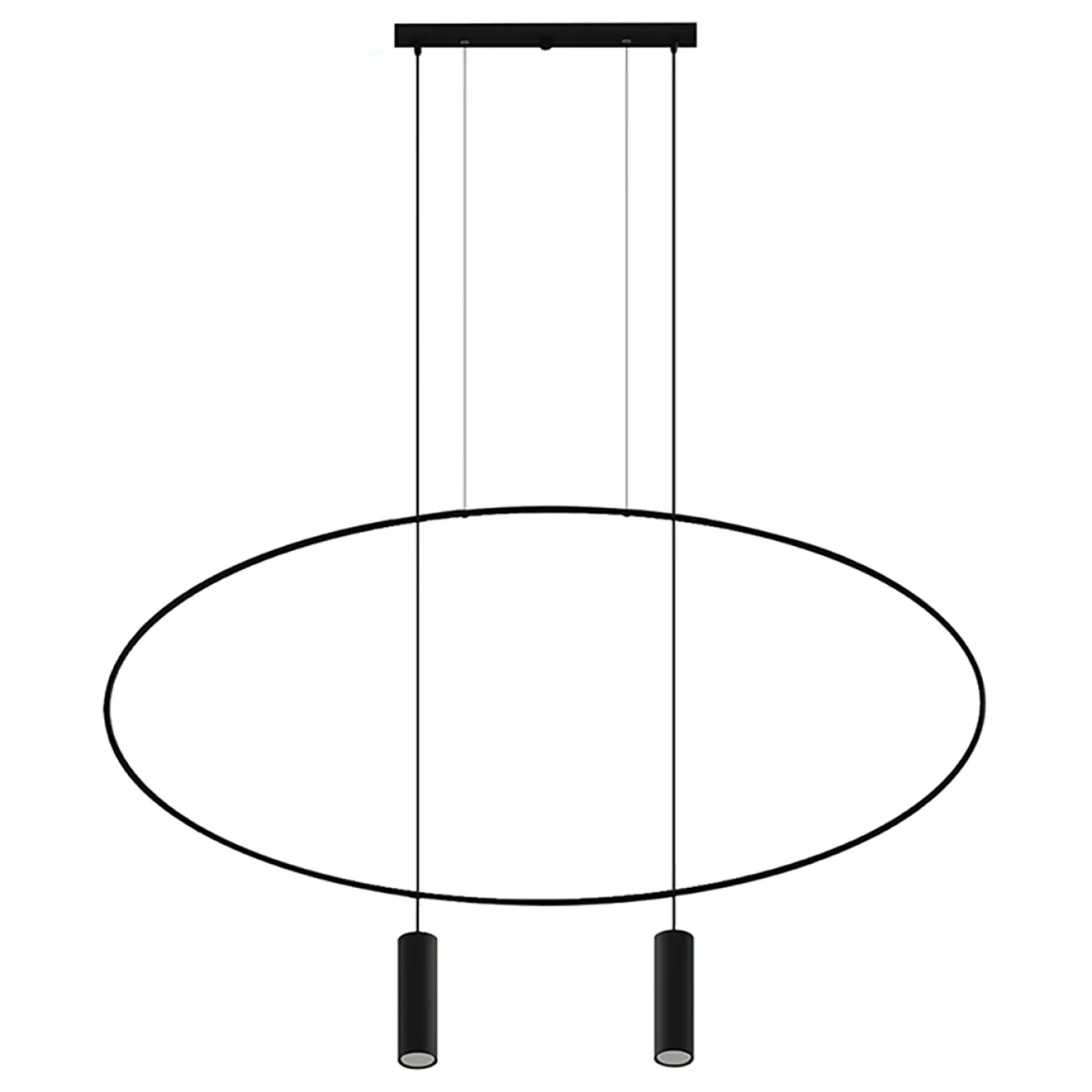 Hanglamp Holar 2-Lichts Zwart - Giga Meubel