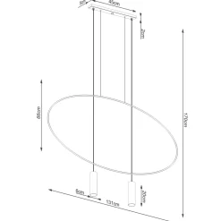 Hanglamp Holar 2-Lichts Zwart - Giga Meubel