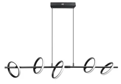 Hanglamp Jaimy LED 5-Lichts Zwart - Giga Meubel