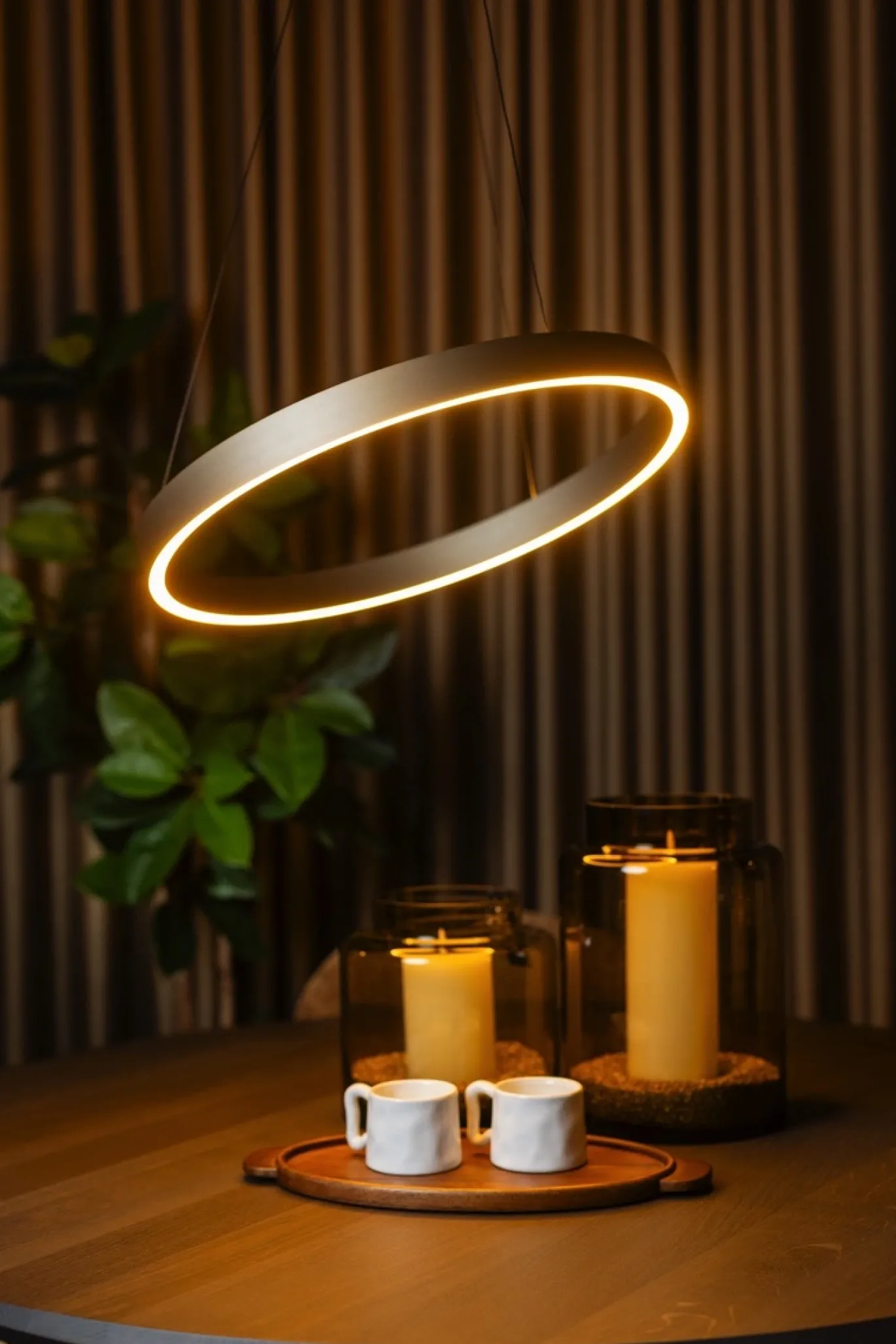 Hanglamp Jayden Champagne Dimbaar - Giga Meubel