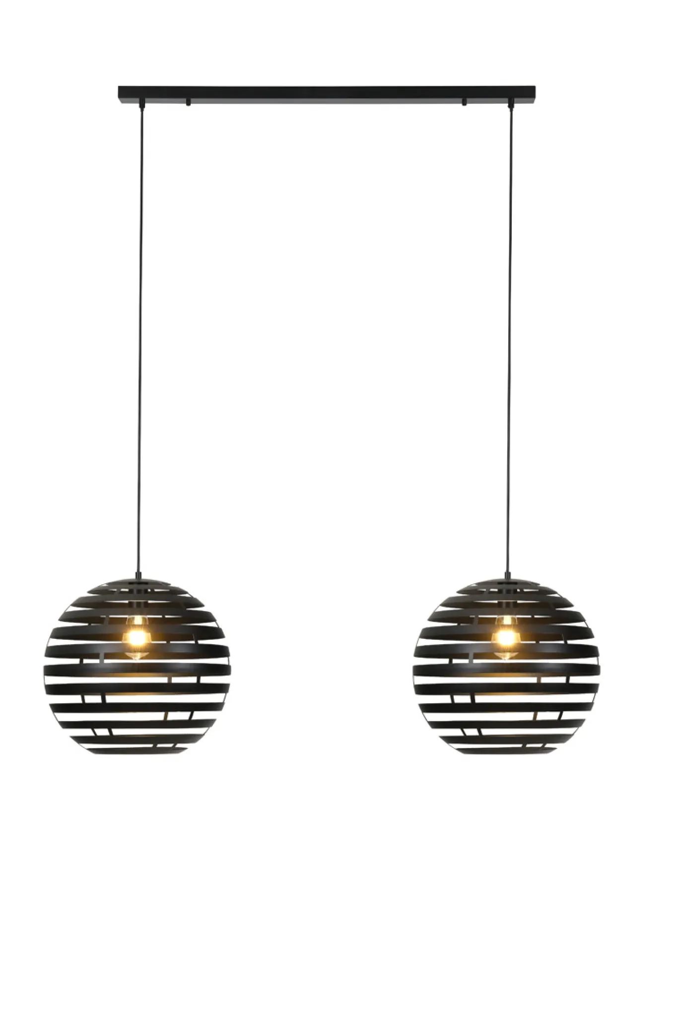 Hanglamp Joep 2-Lichts Zwart - Giga Meubel