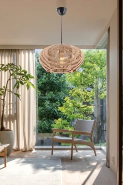 Hanglamp Jute Ellipse Bruin