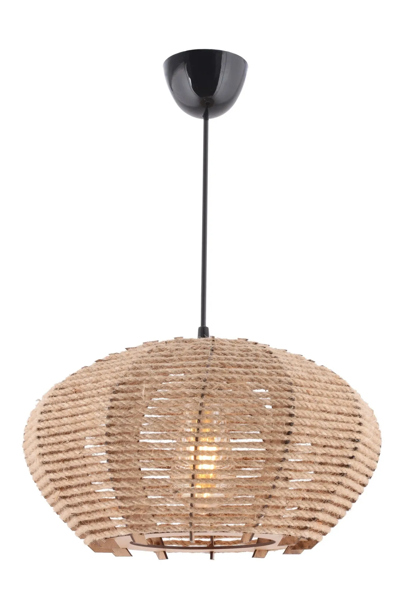 Hanglamp Jute Ellipse Bruin