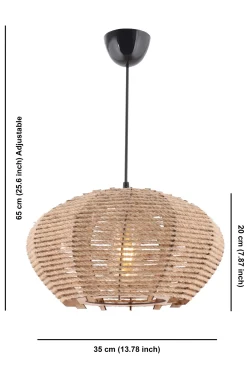 Hanglamp Jute Ellipse Bruin