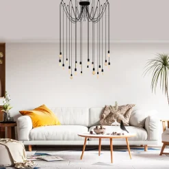 Hanglamp Kabluni 20-Lichts Zwart
