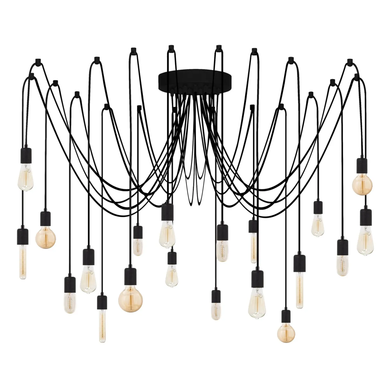 Hanglamp Kabluni 20-Lichts Zwart
