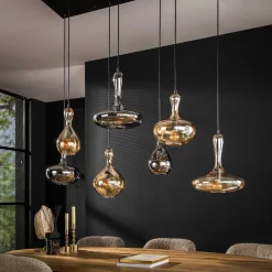 Hanglamp 4+3 Karaf Artic Zwart - Giga Meubel