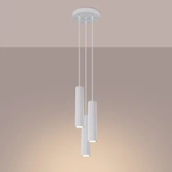 Hanglamp Karbon 3-Lichts Getrapt Wit - Giga Meubel