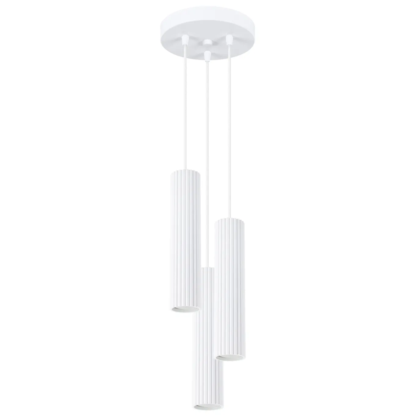 Hanglamp Karbon 3-Lichts Getrapt Wit - Giga Meubel