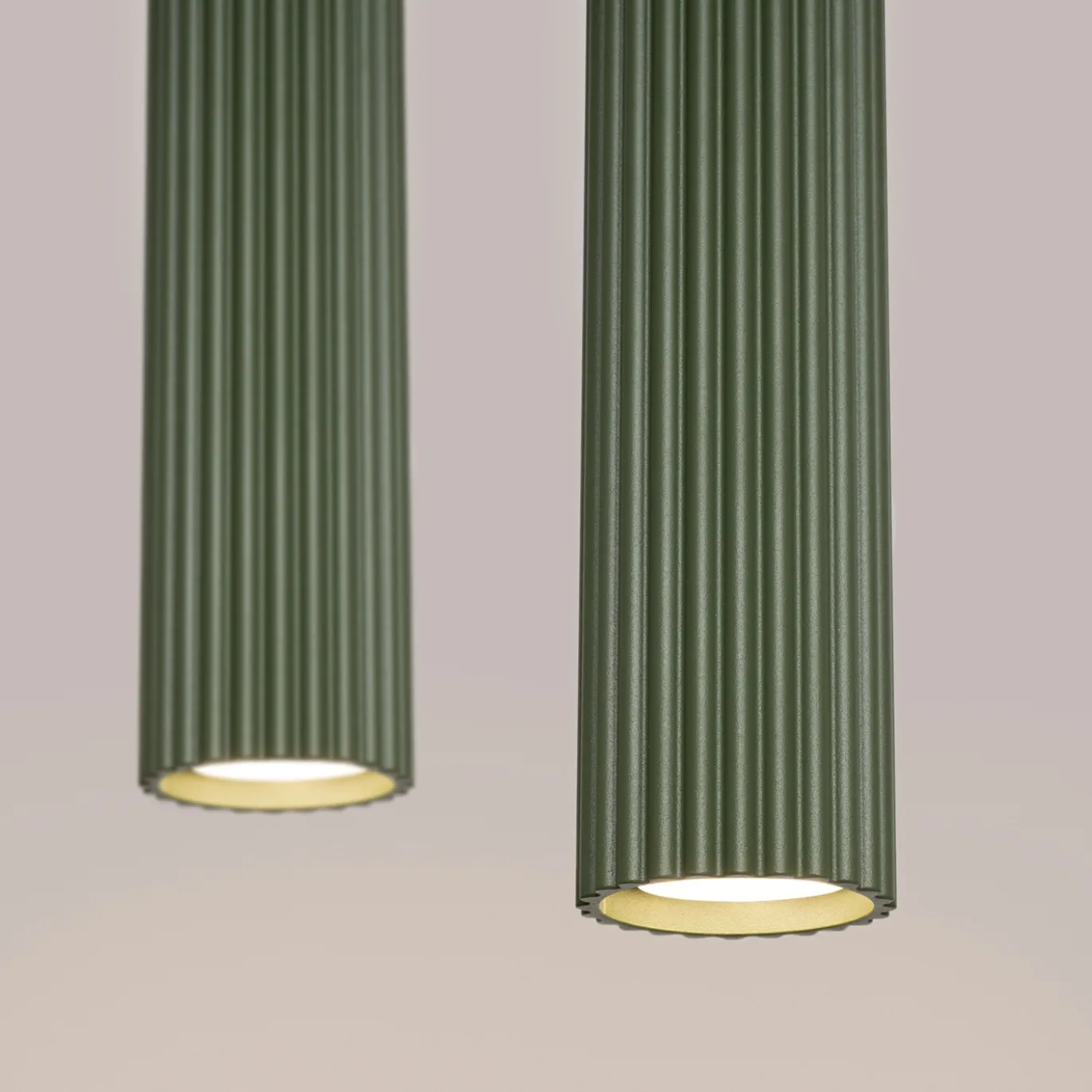 Hanglamp Karbon 2-Lichts Olijfgroen - Giga Meubel