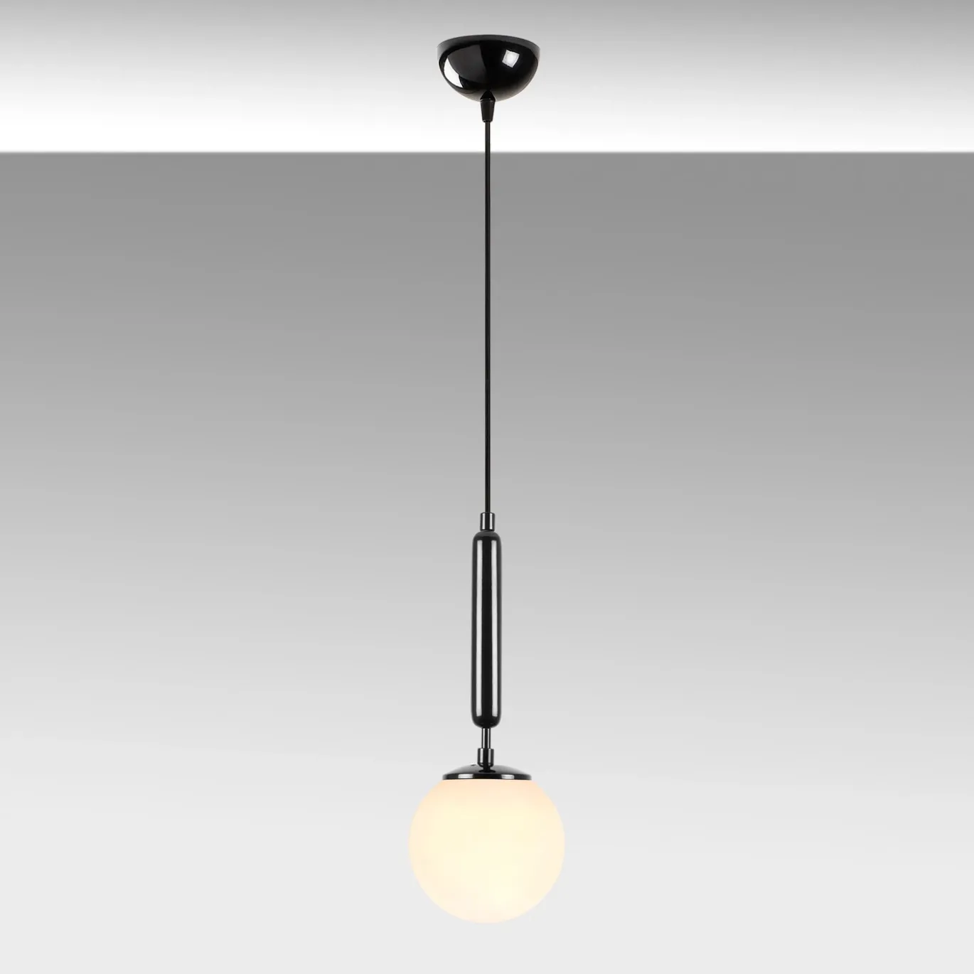 Hanglamp King Zwart/Wit
