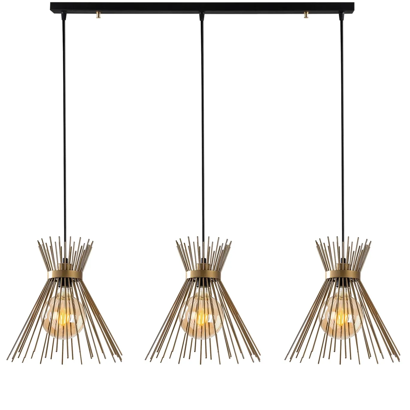 Hanglamp Kirpi Goud 3-Lichts