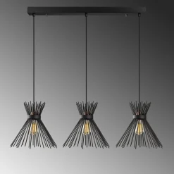 Hanglamp Kirpi Zwart 3-Lichts
